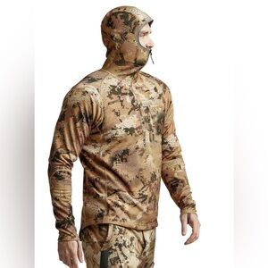 Sitka Grinder Zip-T Gore Optifade Timber Camo Grid Fleece Top 1/2 Zip M